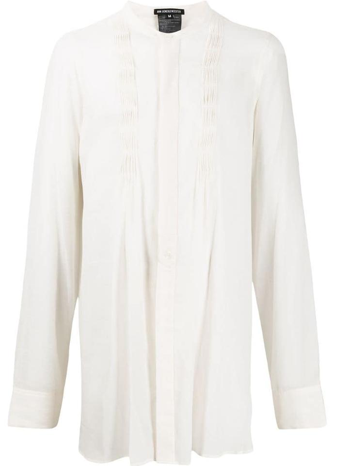 Ann Demeulemeester Pleated Long-sleeve Shirt - Neutrals