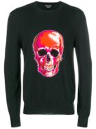 Alexander Mcqueen Skull Knit Sweater - Black