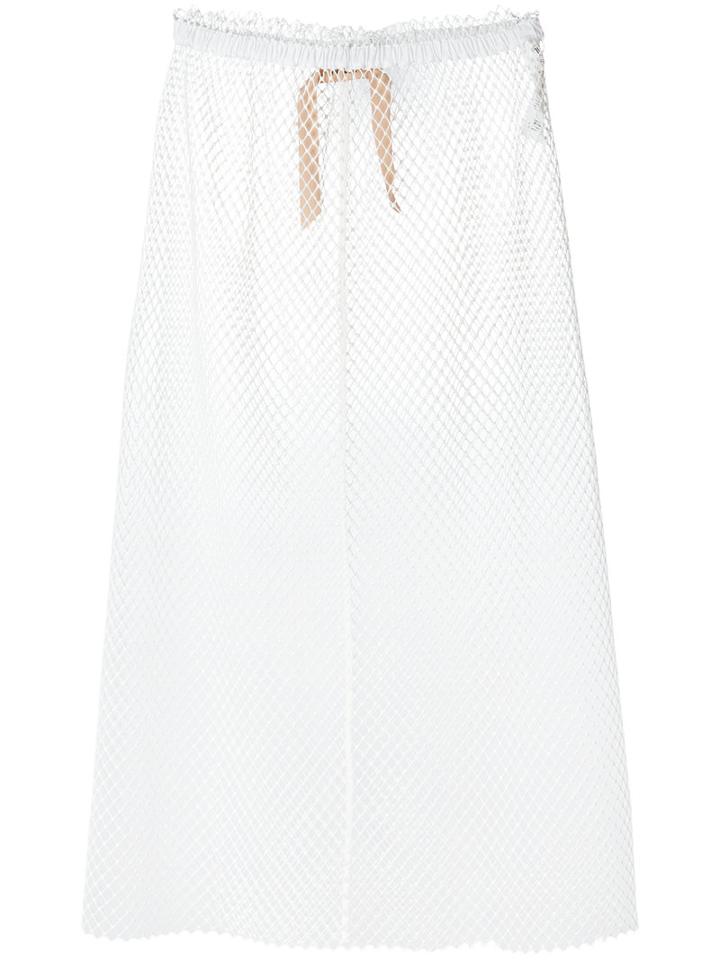 No21 Net Skirt, Women's, Size: 38, White, Cotton/polyester