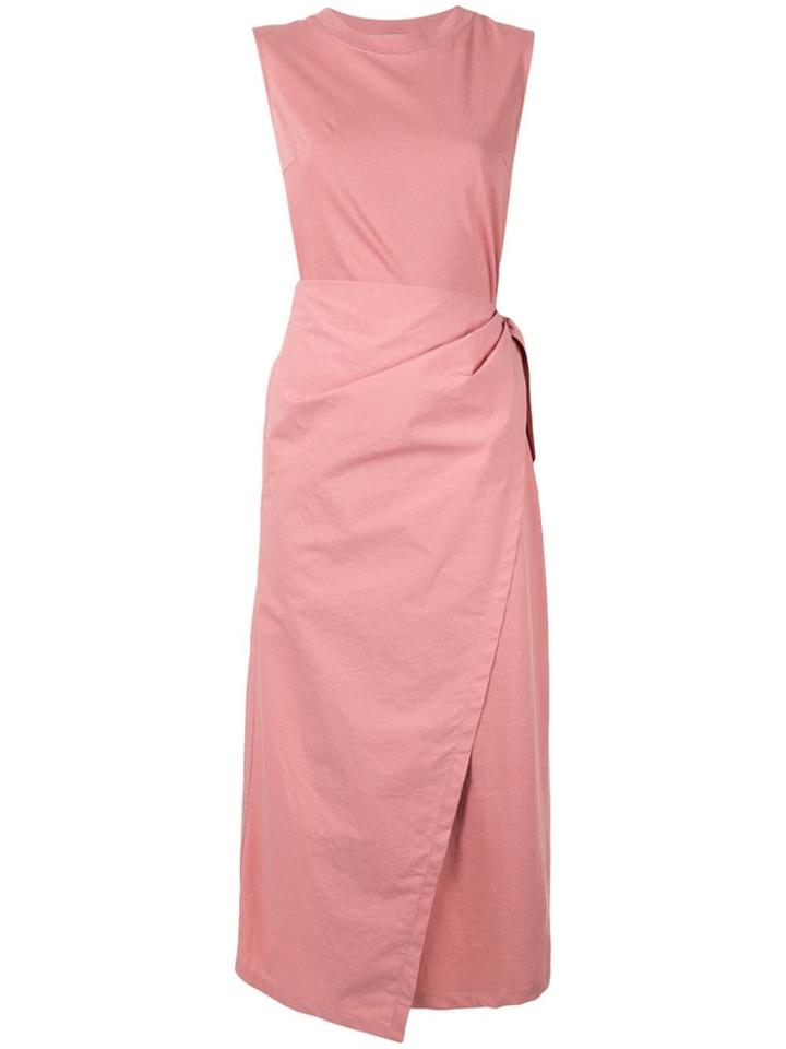 Goen.j Overlay Jersey Wrap Dress - Pink