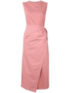 Goen.j Overlay Jersey Wrap Dress - Pink