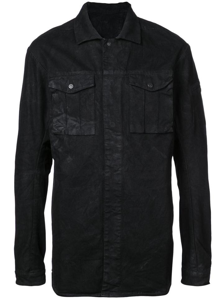 11 By Boris Bidjan Saberi Creased Button Down Shirt - Black