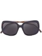 Fendi Eyewear - Havana Oversized Sunglasses - Women - Acetate - One Size, Black, Acetate