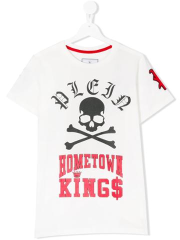 Philipp Plein Kids - Hometown Kings Print T-shirt - Kids - Cotton - 16 Yrs, White