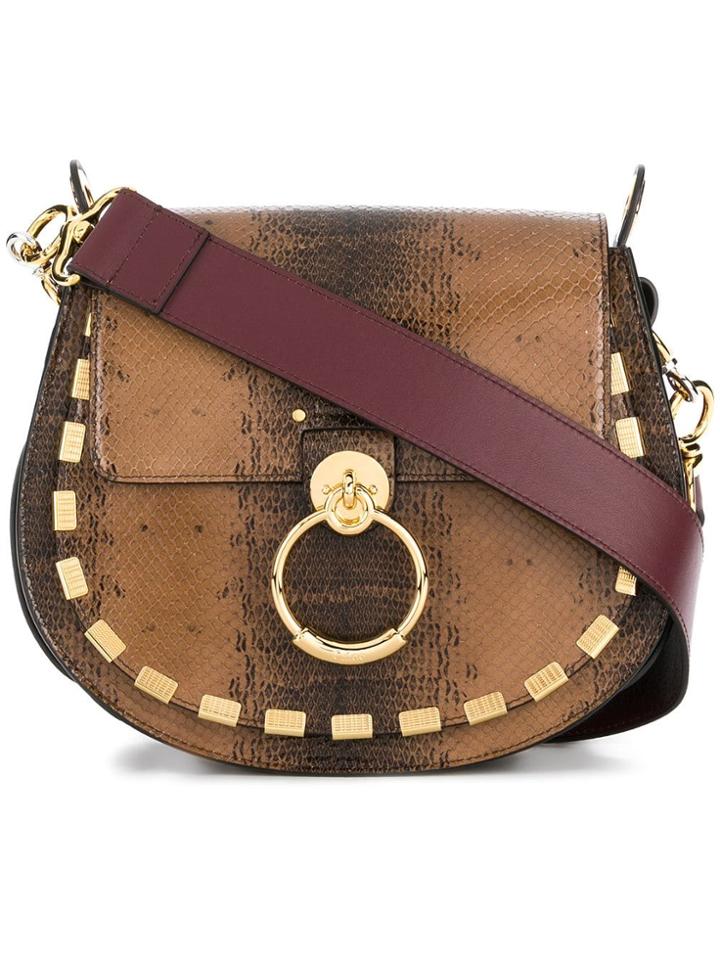 Chloé Tess Medium Saddle Bag - Brown