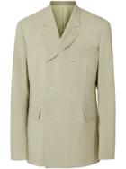 Burberry Slim Fit Press-stud Wool Tailored Jacket - Neutrals