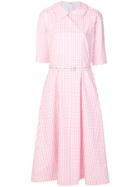 Comme Des Garçons Comme Des Garçons Checked Midi Dress - Pink & Purple