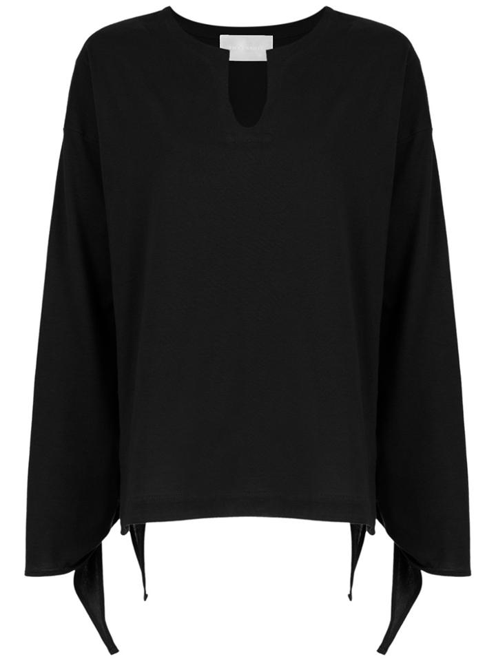 Lilly Sarti Tie Detail Blouse - Black