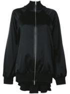 Maison Margiela Pleated Back Satin Bomber Jacket - Black