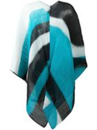 Pleats Please By Issey Miyake Ribbed Printed Poncho, Women's, Polyester