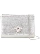 Versace Palazzo Strass Evening Bag, Women's, Grey, Leather/crystal/metal