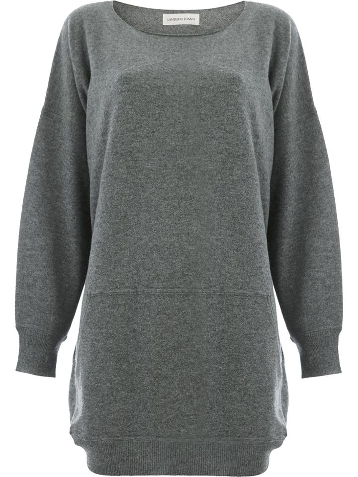Lamberto Losani Longline Jumper - Grey
