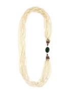 Chanel Vintage Gripoix Crystal Pearl Necklace, Women's, White