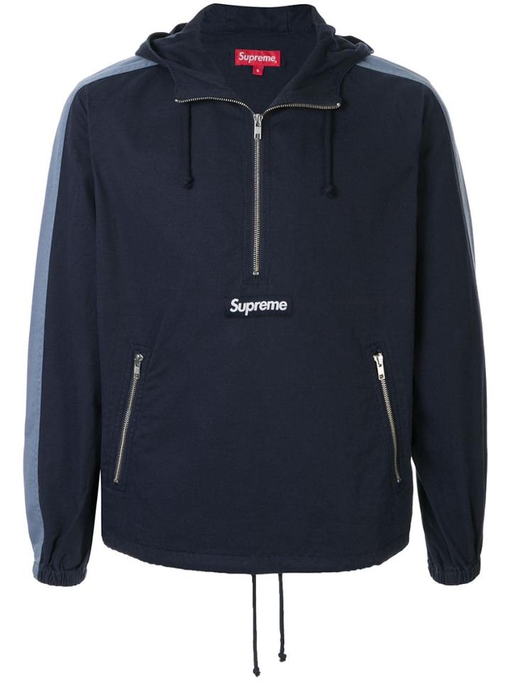 Supreme Twill Anorak Pullover - Blue