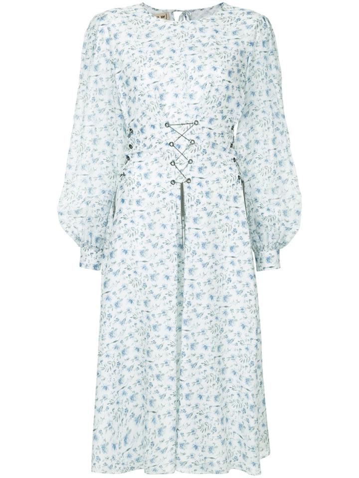 Flow The Label Floral Print Dress - White