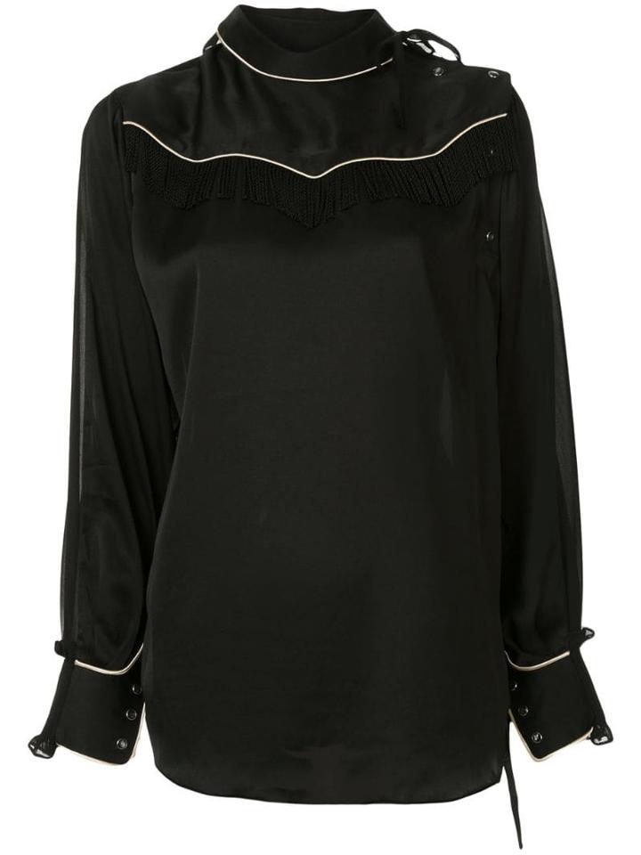 Facetasm Fringe Detail Blouse - Black