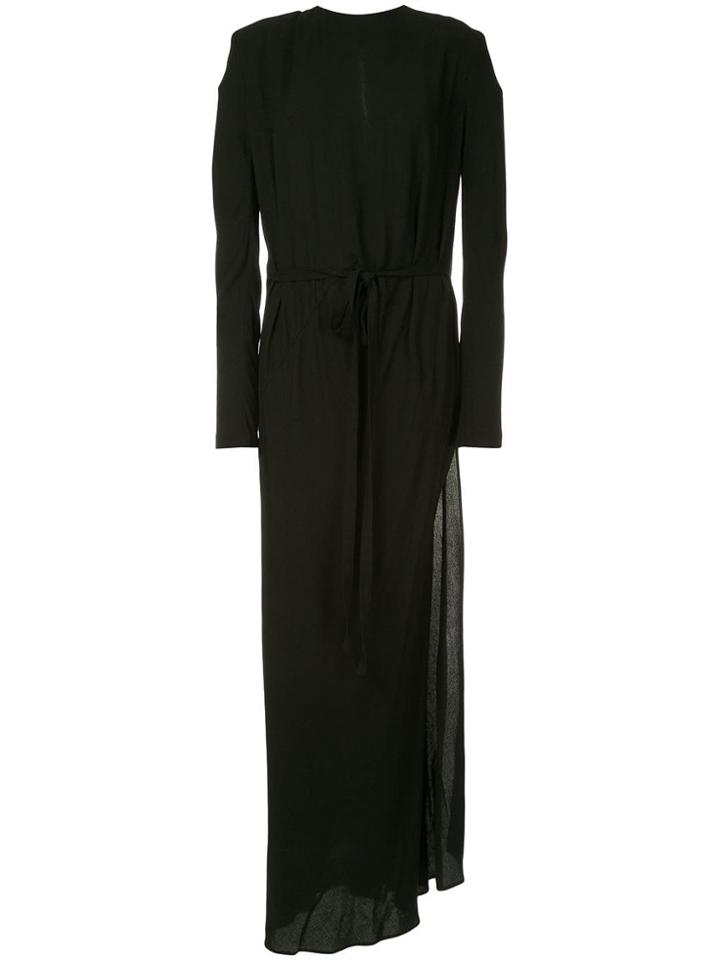 Haider Ackermann Tie Waist Long Dress - Black