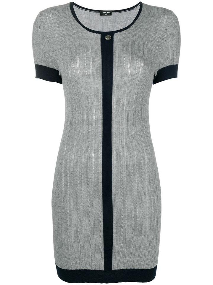 Chanel Pre-owned Fitted Short Dress - Grey