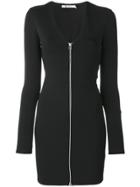 T By Alexander Wang Dress With Full Front Zip - Black