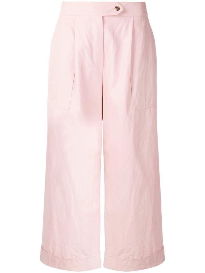 Holland & Holland High-rise Cropped Trousers - Pink