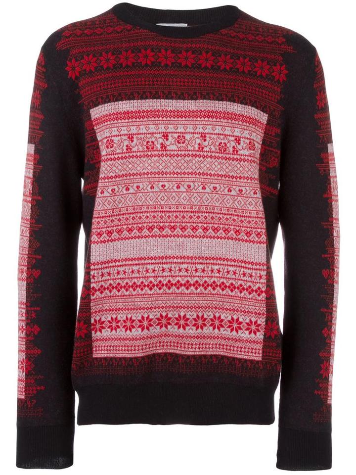 Dior Homme Floral Intarsia Jumper, Men's, Size: Xl, Black, Cashmere/virgin Wool