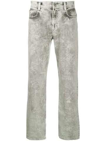 Rassvet Printed Straight-leg Jeans - Grey