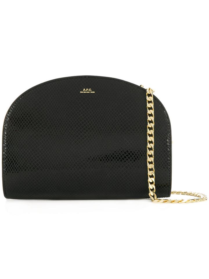 A.p.c. Luna Serpent Effect Crossbody Bag - Black