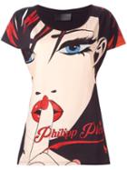 Philipp Plein 'face' T-shirt, Women's, Size: Small, Black, Cotton