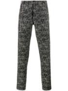 Dior Homme Scribble Print Trousers, Men's, Size: 48, Black, Cotton/viscose