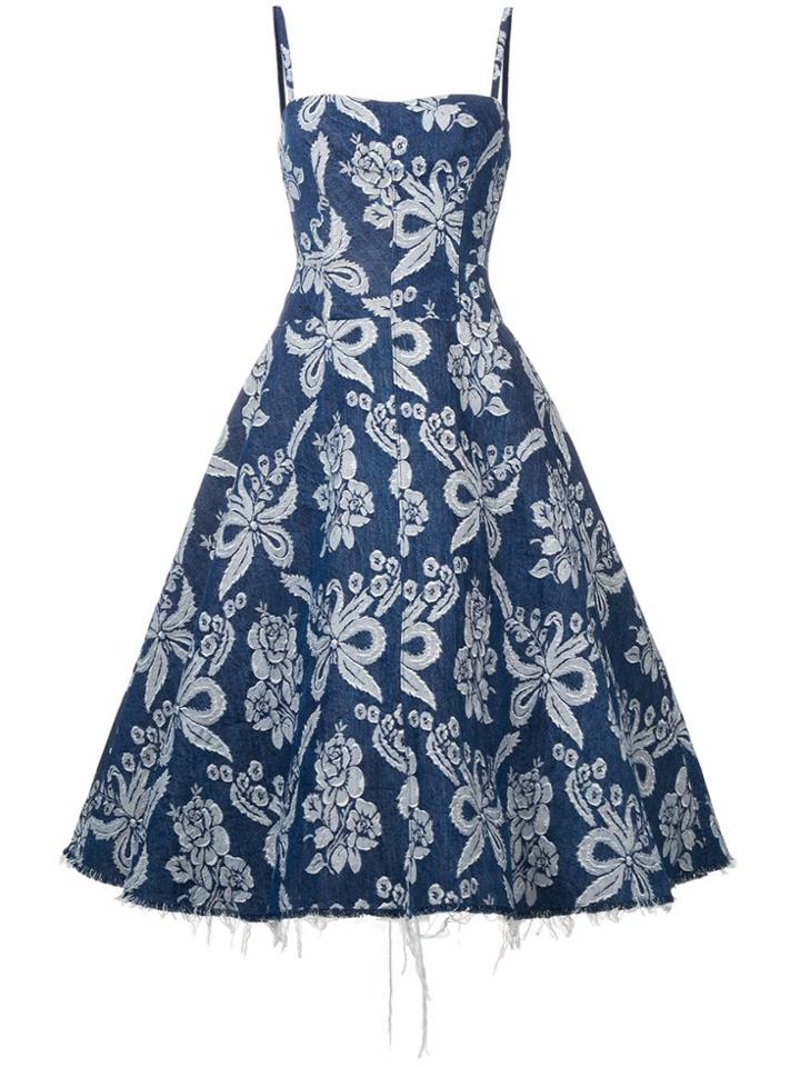 Junya Watanabe Floral Jacquard Dress - Blue