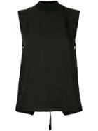 Vince Back Tie Top - Black