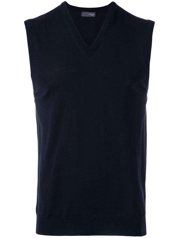 Drumohr - Sleeveless Sweater - Men - Merino - 50, Blue, Merino