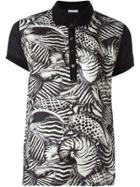 Moncler Animal Print Polo Shirt - Black