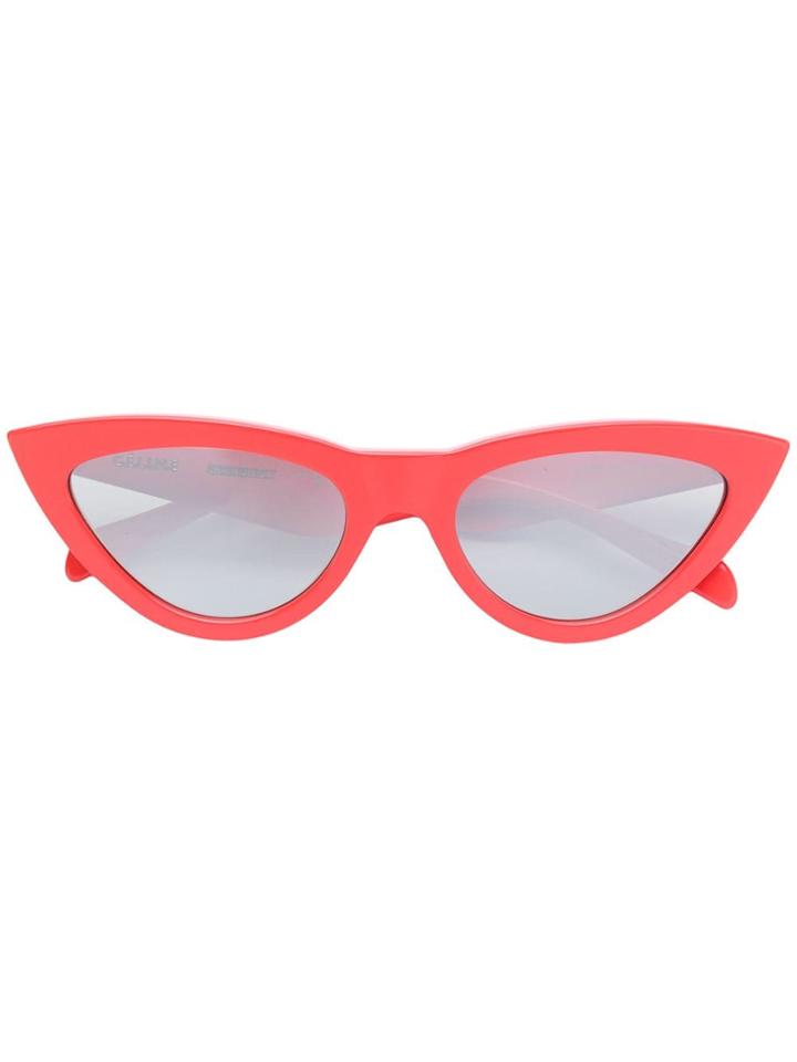 Celine Eyewear Cat Eye Frame Sunglasses - Red
