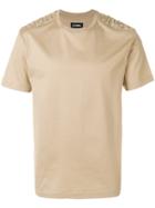 Les Hommes Lace-up Detail T-shirt - Nude & Neutrals