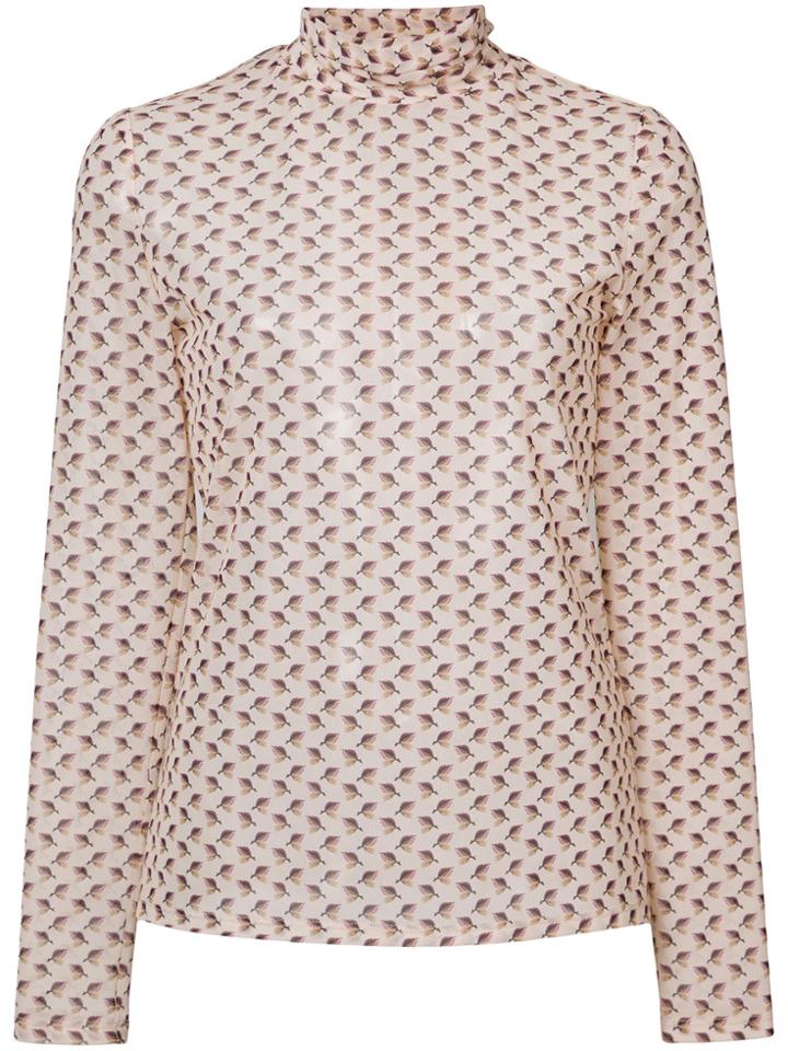 Brock Collection Printed Turtleneck Blouse - Nude & Neutrals