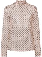 Brock Collection Printed Turtleneck Blouse - Nude & Neutrals
