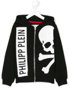 Philipp Plein Kids - Printed Hooded Jacket - Kids - Cotton - 10 Yrs, Black