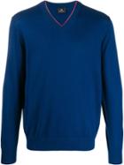 Ps Paul Smith V-neck Pullover - Blue