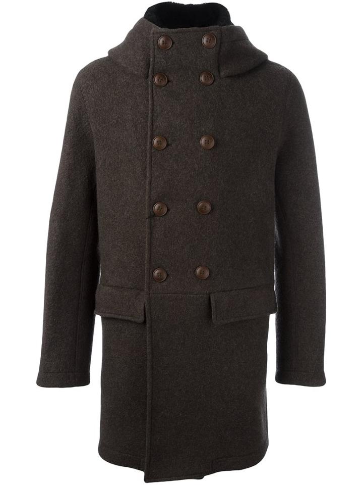 Giorgio Armani Double Breasted Hooded Coat