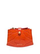 Wandler Corsa Crocodile-embossed Pouch - Orange
