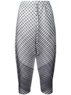 Pleats Please By Issey Miyake Cropped Trousers, Women's, Size: 1, Black, Polyester