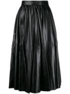 Msgm Mid-length Pleated Skirt - Black
