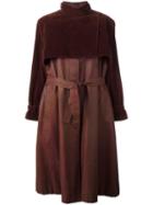 Pierre Cardin Vintage Funnel Neck Coat, Women's, Size: 48, Brown