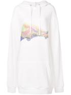 Maison Margiela Printed Front Hoodie Dress - White