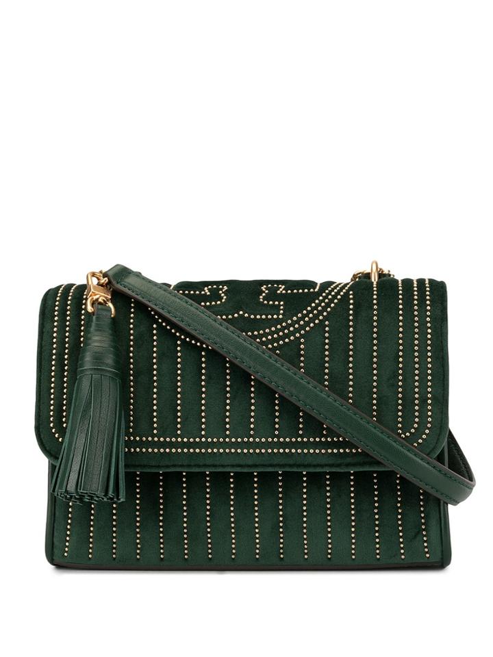 Tory Burch Fleming Convertible Stud Shoulder Bag - Green