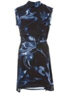 Diesel Abstract Print Sleeveless Dress, Women's, Size: Xs, Black, Polyester