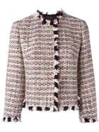Giambattista Valli Ruffle-trim Tweed Jacket - Multicolour