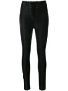 Unravel Project Lace-up Leggings - Black