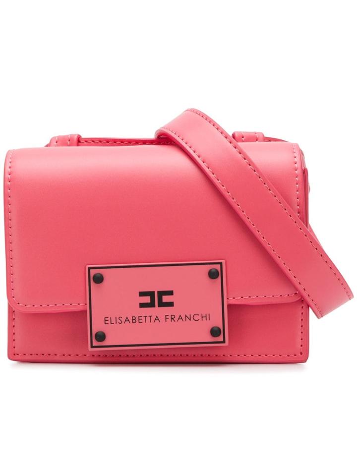 Elisabetta Franchi Logo Plaque Belt Bag - Pink